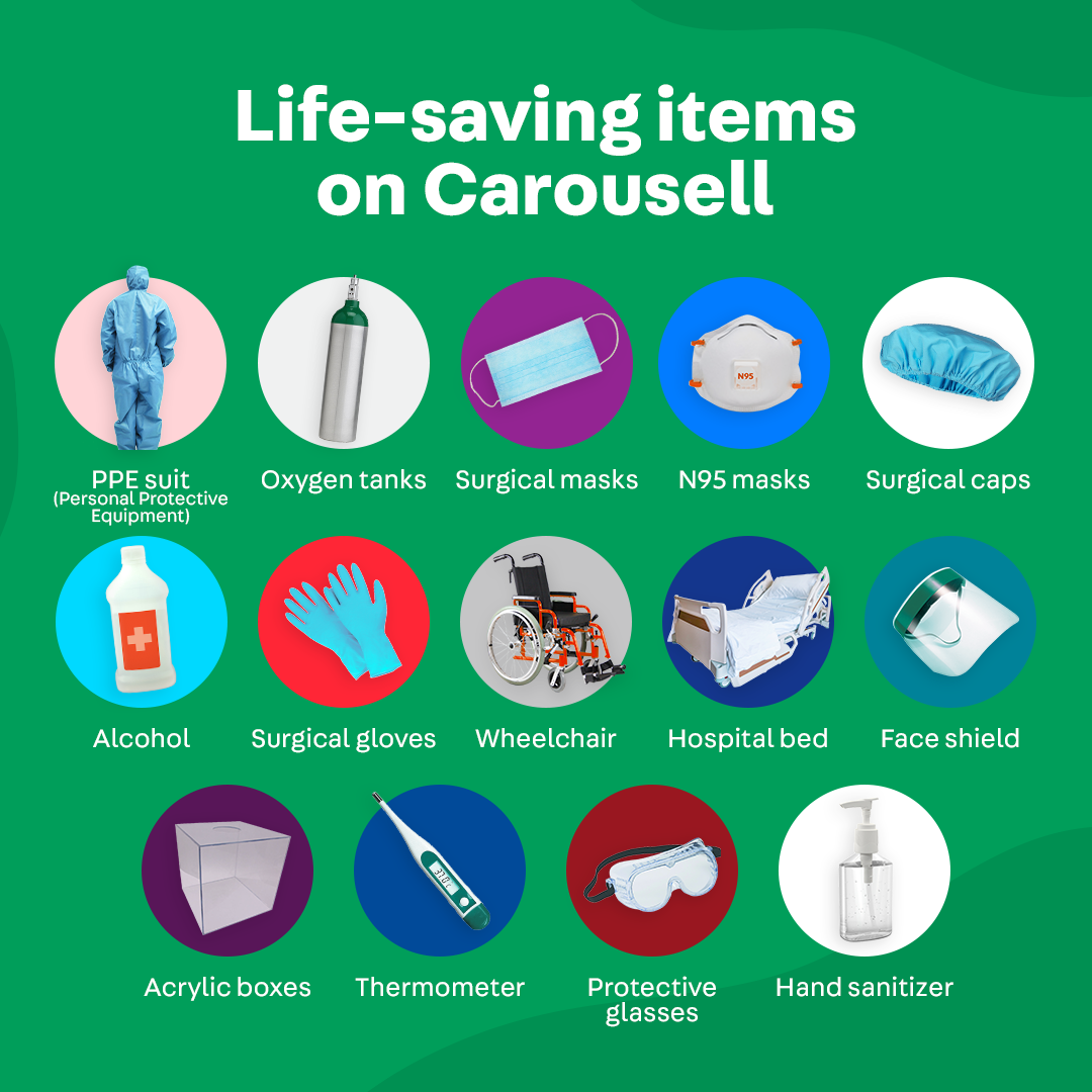 Carousell Lifeline collection consists of life-saving tools from trusted sellers