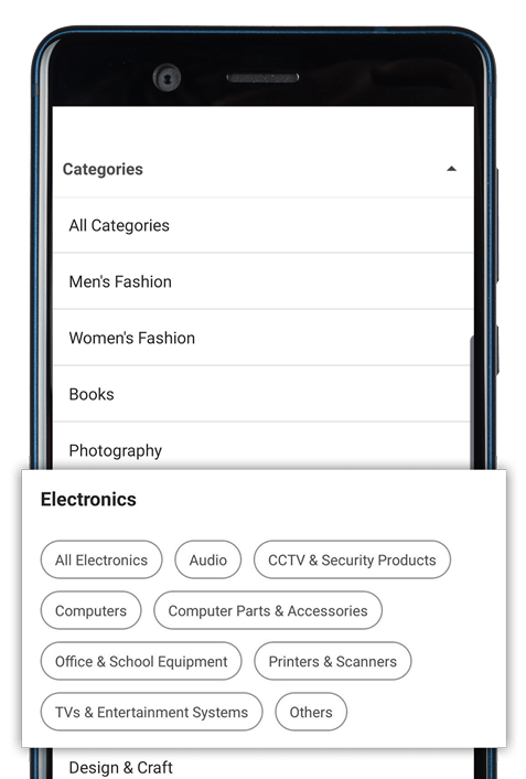 Electronics category on Carousell