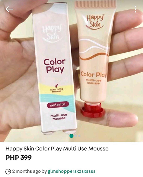 Happy Skin Color Play Mousse from @glmshoppersxzsxssss on Carousell