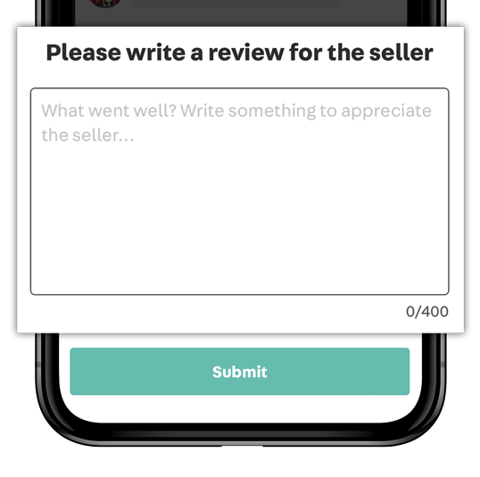 Include comments on your review for your Carousell transactions