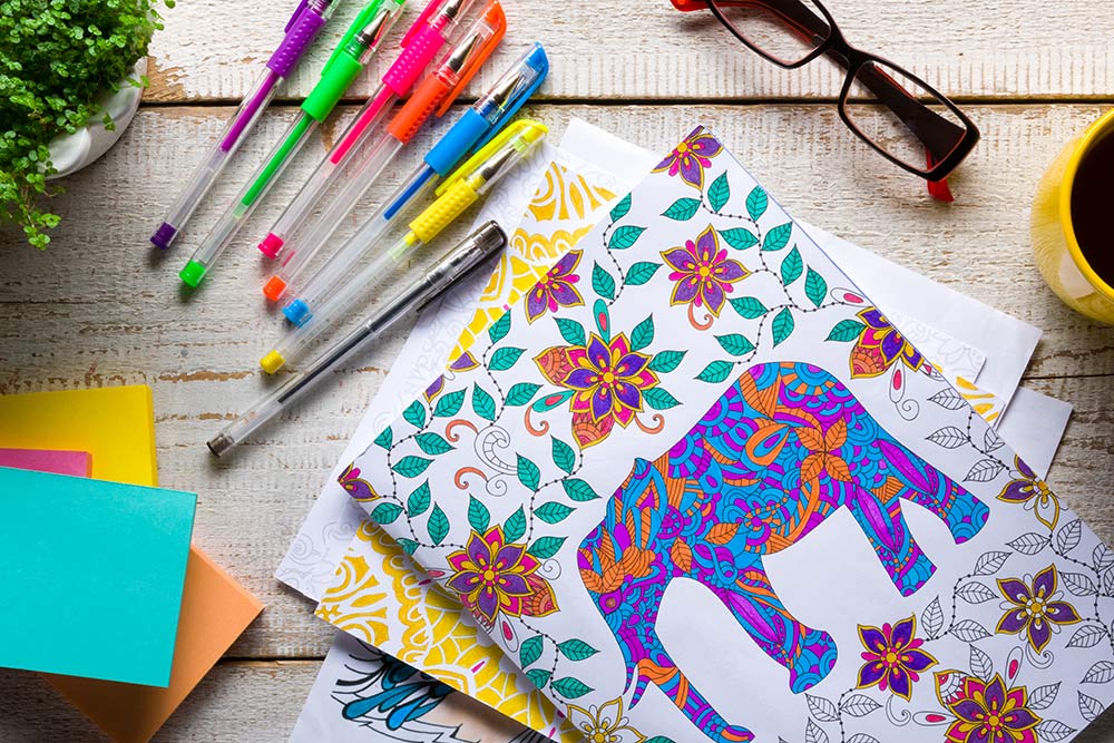 Relax with adult coloring books - Tips on Staying Healthy While At Home - Carousell Philippines Blog