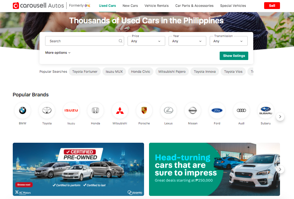 How-to-buy-secondhand-car-Carousell-homepage