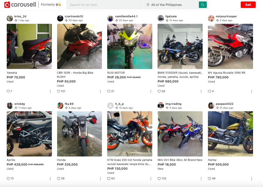 Find-motorcycle-deals-Carousell-Homepage