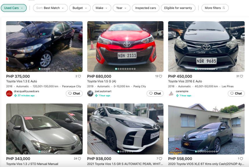 2021 Most Popular Cars: Toyota Vios - Carousell Philippines