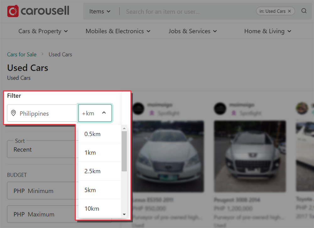Use Carousell's location filter to find secondhand cars near you - Carousell Philippines Blog