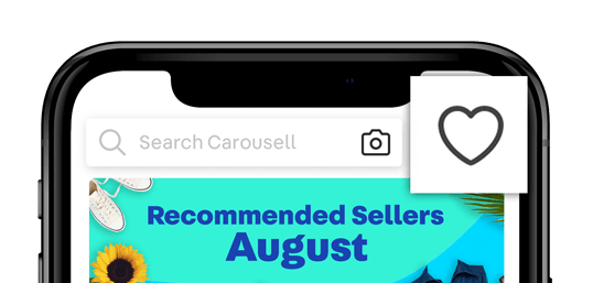View your Bookmarks or liked items on Carousell
