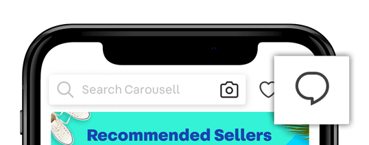 Where to find your chat inbox on Carousell