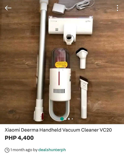 Xiaomi Deerma Handheld vacuum cleaner sold by @dealshunterph on Carousell Philippines