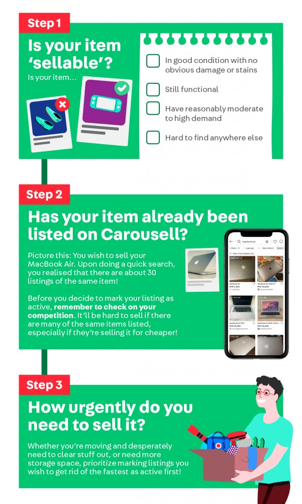 The ultimate checklist to help you prioritize what to sell on Carousell